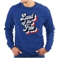thumbnail image 1 of American Land of the Free Patriotic Long Sleeve TShirt Men Women Brisco Brands S, 1 of 6