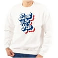 thumbnail image 1 of American Land of the Free Patriotic Unisex Plus Fleece Graphic Sweatshirt Brisco Brands 4X, 1 of 6