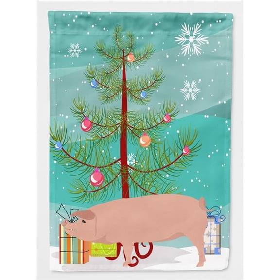 American Landrace Pig Christmas Flag Garden