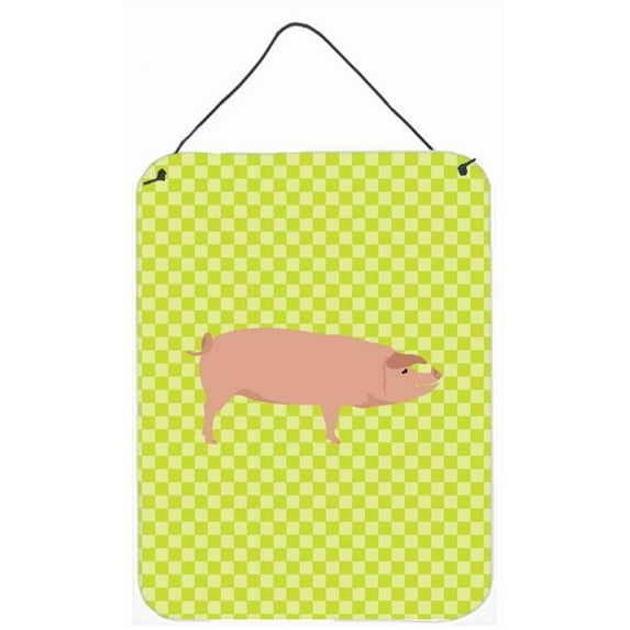 American Landrace Pig Green Wall or Door Hanging Prints