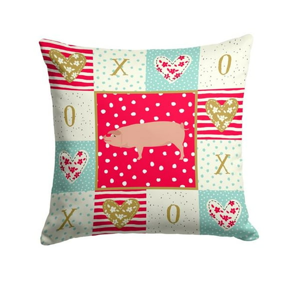 American Landrace Pig Love Fabric Decorative Pillow