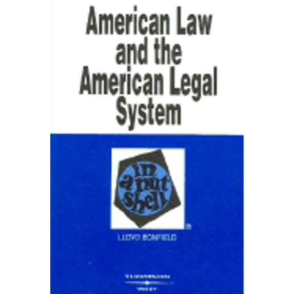 Pre-Owned American Law and the American Legal System in a Nutshell (Nutshells) (Paperback) 0314150161 9780314150165