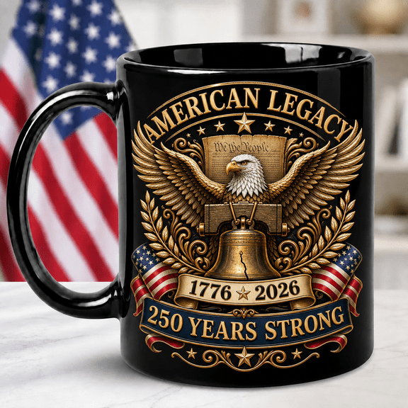 American Legacy Mug 250 Years Strong Patriotic 1776-2026 USA Gift Mug