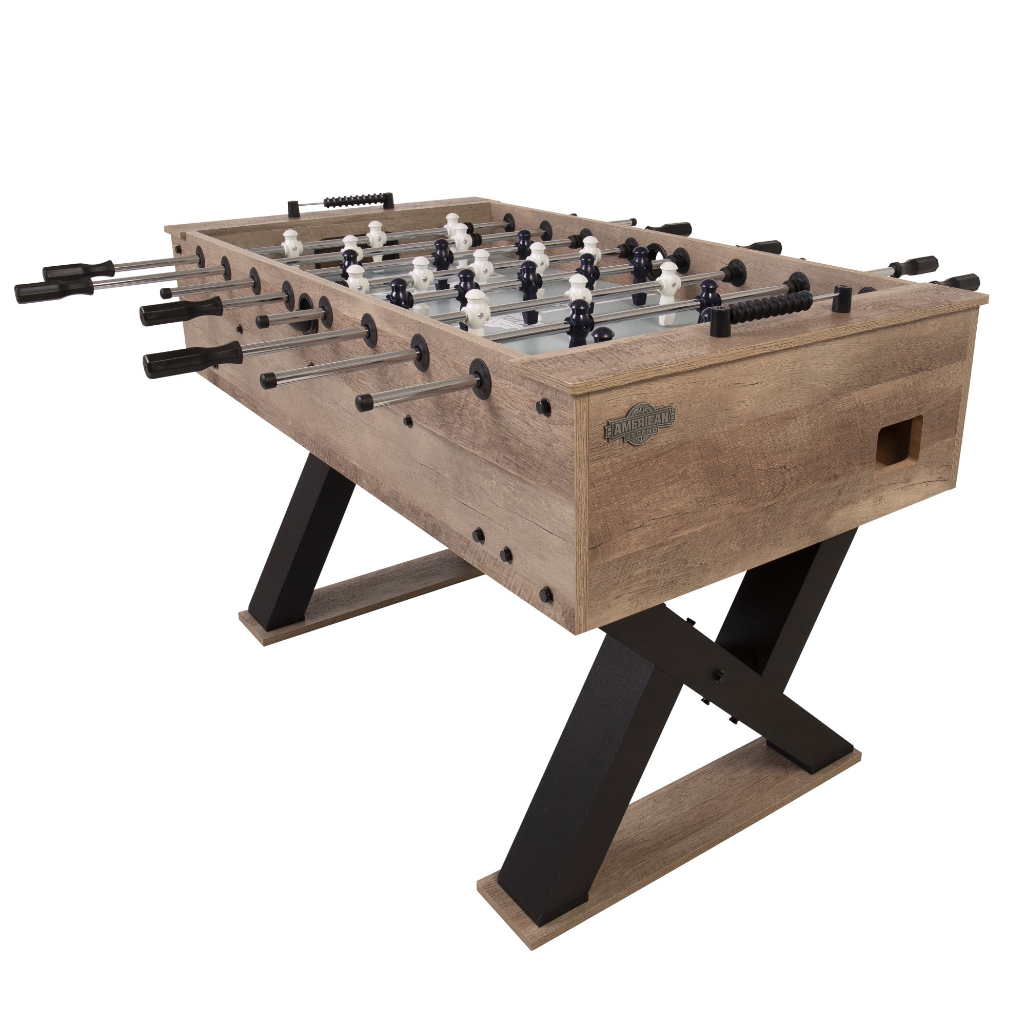 Kirkwood 54" Rustic Wood Foosball Table with K-Shaped Legs