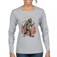 thumbnail image 1 of American Legend Bigfoot Women's Long Sleeve T-shirt Patriotic Funny Sasquatch Fan 4 July USA Flag Beer BBQ Tailgate Party, 1 of 7