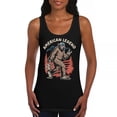thumbnail image 1 of American Legend Bigfoot Women's Tank Top Patriotic Funny Sasquatch Fan 4 July USA Flag Beer BBQ Tailgate Party, 1 of 7