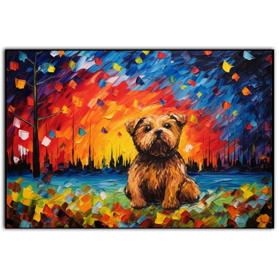 American Leopard Hound Dog Watercolor Starry Night Van Gogh Painting Kits, Painting Watercolor Canvas, Canvas Suitable for Room Decor Cafe Decor Or Gift for Friends