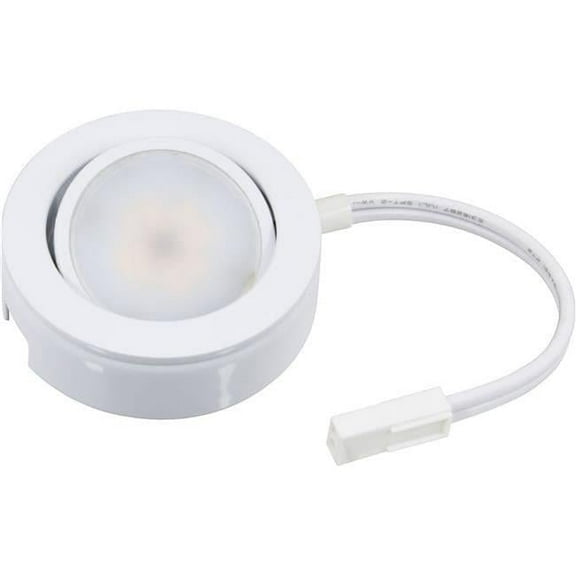 American Lighting 4.3W 120V 250 Lumens MVP 3 LED Light Puck Kit with Roll Switch & 6 ft. Power Cord - White