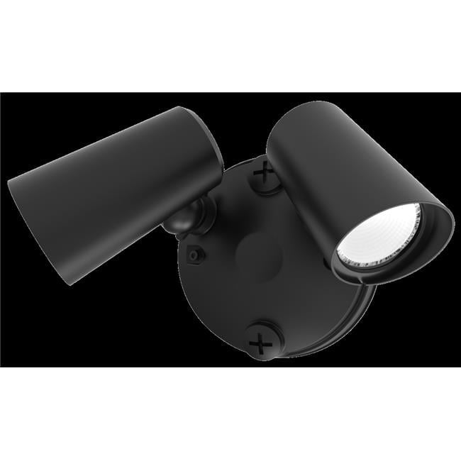 Black Adjustable Dual Head LED Security Flood Light