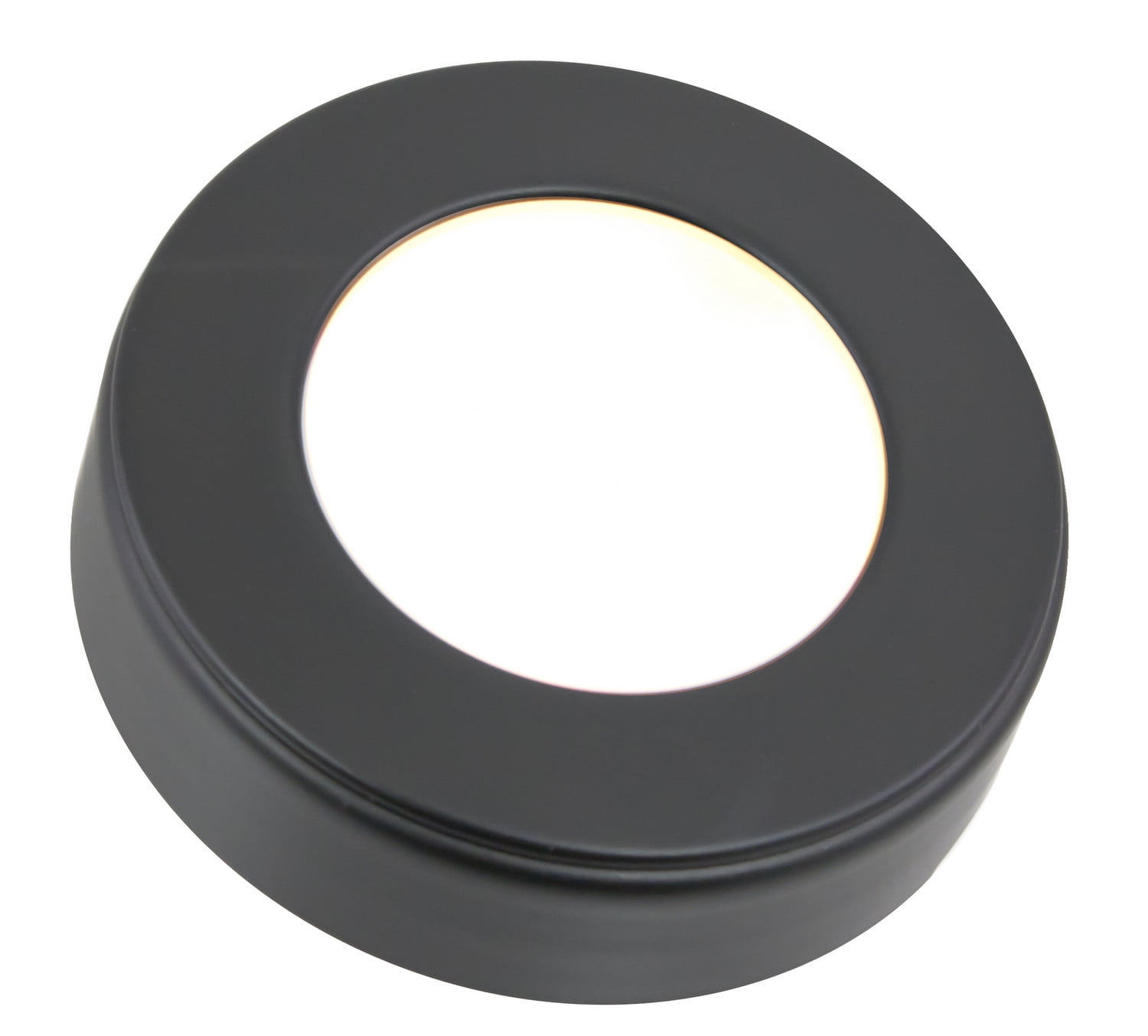 Black Dimmable LED Under Cabinet Puck Light with Zinc Alloy Housing