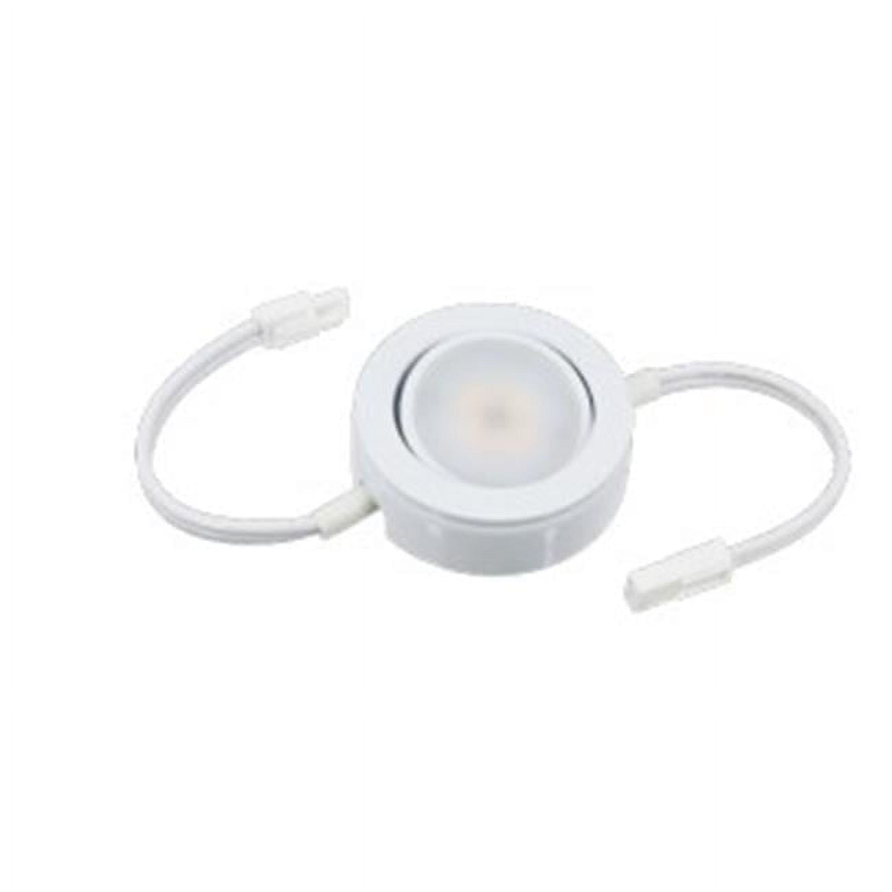 White Polycarbonate LED Puck Light with Zinc Alloy Housing
