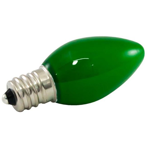 American Lighting PC7F-E12-GR Profesional C7 LED Decorative Lamps - Frosted Green Glass