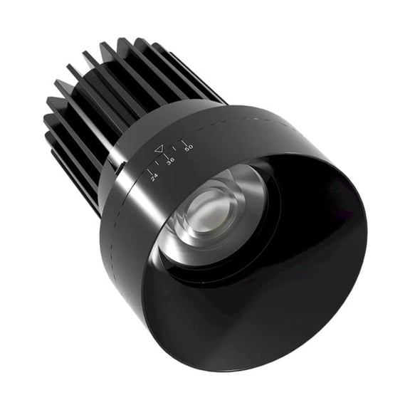 American Lighting RHYM-DL3R-15-2450-ZOM-5CCT-BK Rhyme 3 in. Beam Angle Adjustable Round Downlight, Black Finish