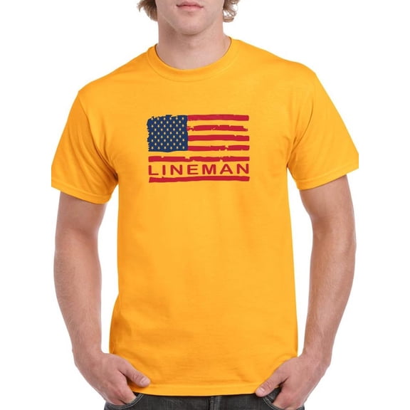 American Lineman T-Shirt Men -Image by Shutterstock, Male 3X-Large