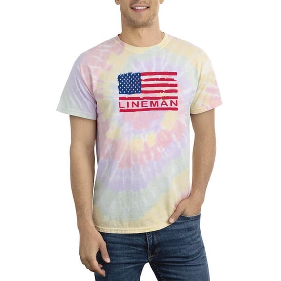 American Lineman Tie Dye Spiral Men -Image by Shutterstock, Male x-Large