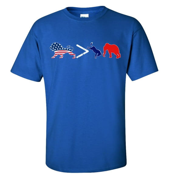 American Lion Greater Than Politics Unisex Short Sleeve T-shirt-Royal-5XL