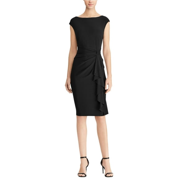 American Living Womens Dardanelle Sheath Dress, Black, 16