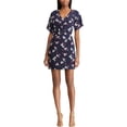 thumbnail image 1 of American Living Womens Floral Georgette A-line Dress, Blue, 12, 1 of 1