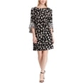 thumbnail image 1 of American Living Womens Floral Jersey Dress, Black, 8, 1 of 3