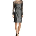 thumbnail image 1 of American Living Womens Floral Lace Cocktail Dress, Metallic, 6, 1 of 3