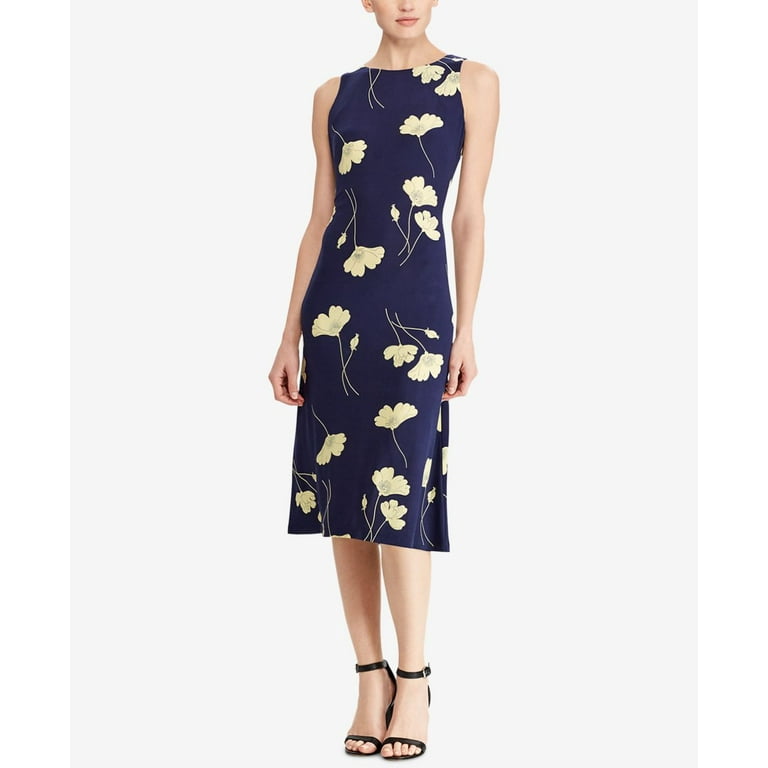 American Living Womens Floral Print Jersey Dress