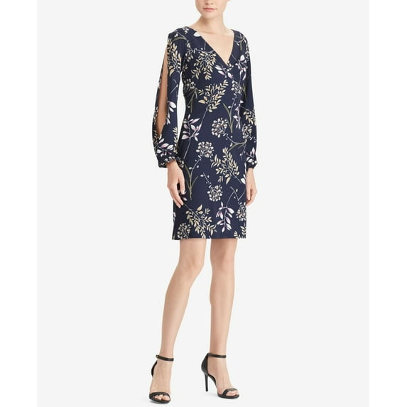 American Living Womens Floral Print Sheath Dress