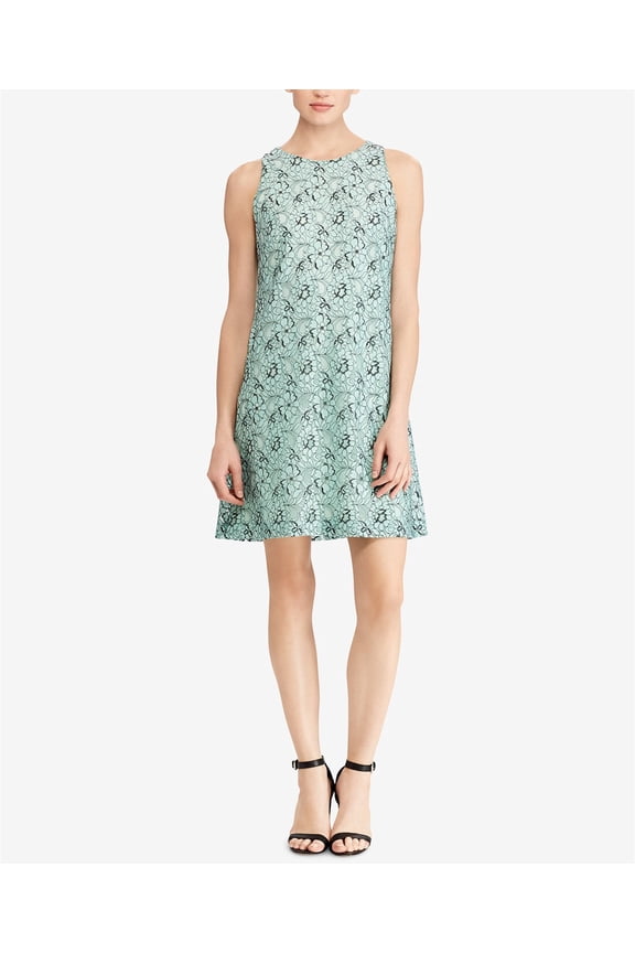 Womens Floral Print Trapeze Dress