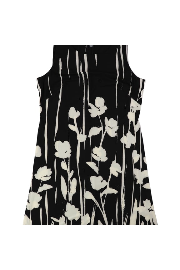 Womens Jacquard Ponte Dress, Black, 8