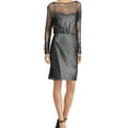 thumbnail image 1 of American Living Womens Floral Lace Cocktail Dress, Metallic, 12, 1 of 3