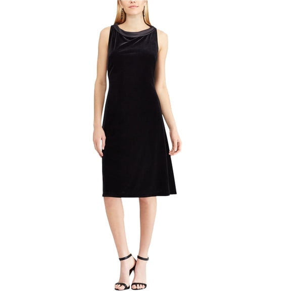 American Living Womens Velvet Cocktail Dress, Black, 12
