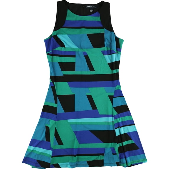 American Living Womens Jersey Shift Dress, Blue, 14