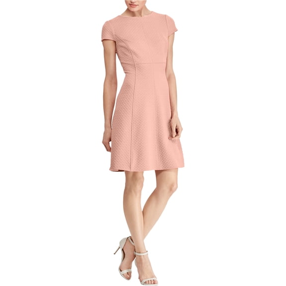 American Living Womens Rossia Knit Cap Sleeves Party Dress