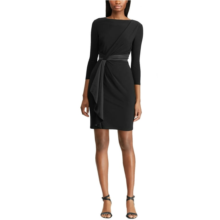 American living satin ruffle sheath dress sales