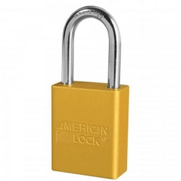 American Lock 045-S1106YLW Keyed Aluminum Safety Padlock with 1.5 in. Shackle, Yellow