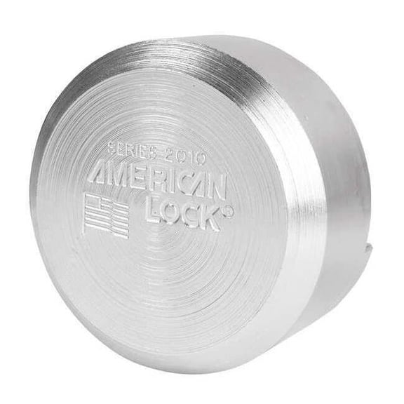 American Lock Keyed Padlock,1 23/32 in,Round,Silver A2010KAW7000WWG