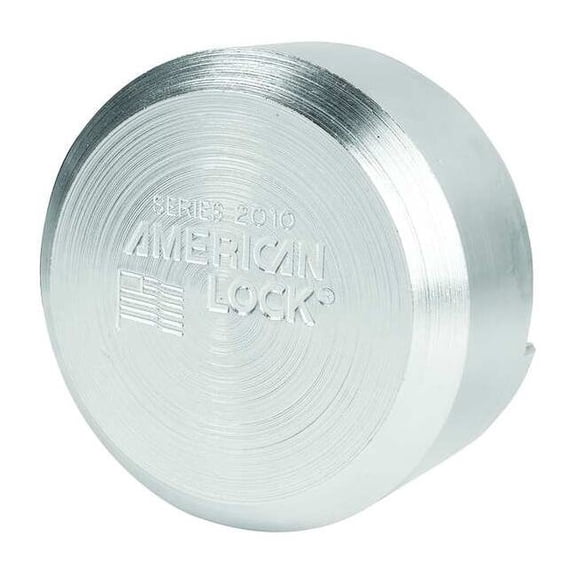 American Lock Keyed Padlock,1 23/32 in,Round,Silver A2010