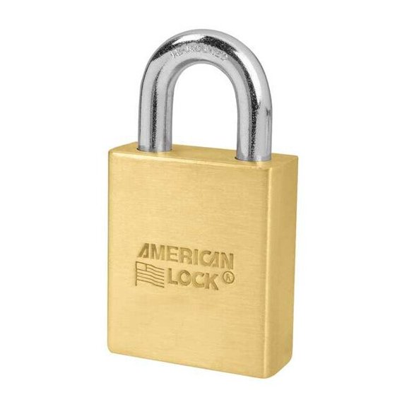American Lock Keyed Padlock, 3/4 in,Rectangle,Gold A3900SWO