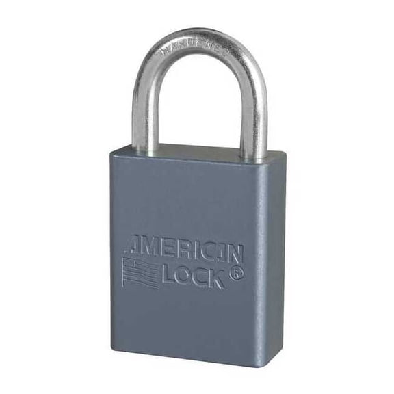 American Lock Keyed Padlock, 3/4 in,Rectangle,Gray A30