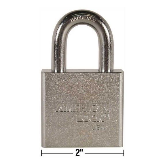 Padlock, Keyed Different, Standard Shackle, Rectangle Steel Body, Boron Shackle, 3/4 in W