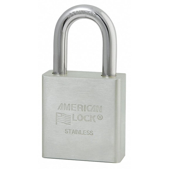 Alike-Keyed Padlock, Open Shackle Type, 1-1/8" Shackle Height, Silver