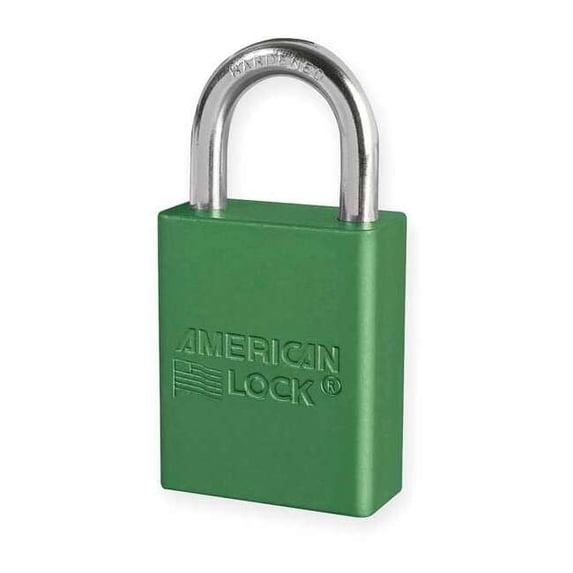 American Lock Lockout Padlock,KD,Green,1-7/8"H A1105GRN