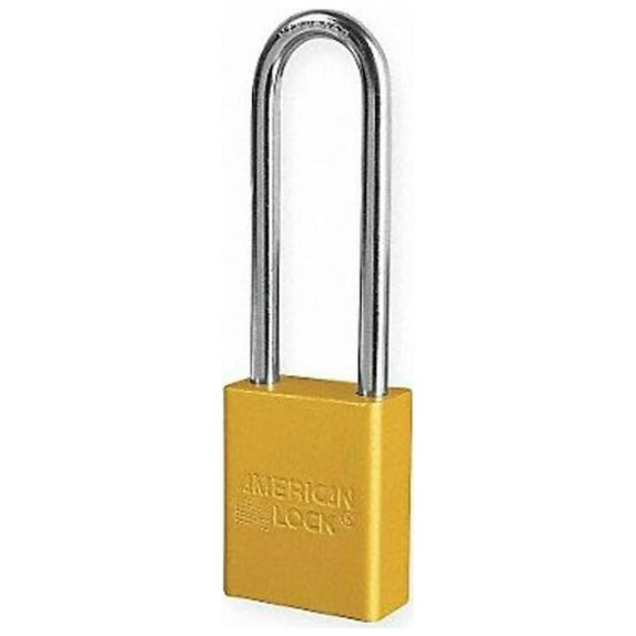 American Lock Lockout Padlock,KD,Yellow,1-7/8"H A1107YLW