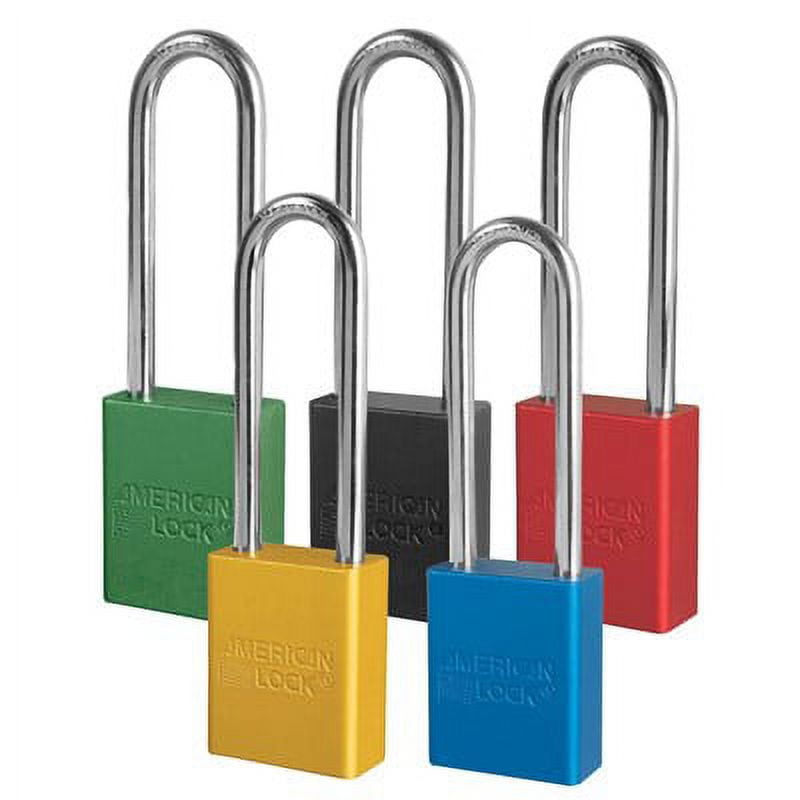 American Lock Solid Body ColorCoded Lockout Padlock, Keyed Differently