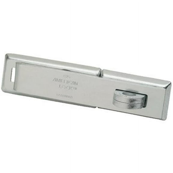 American Lock Straight Bar Hasp, Zinc Plated Hardened Steel, Key Lock, 10-1/4 in