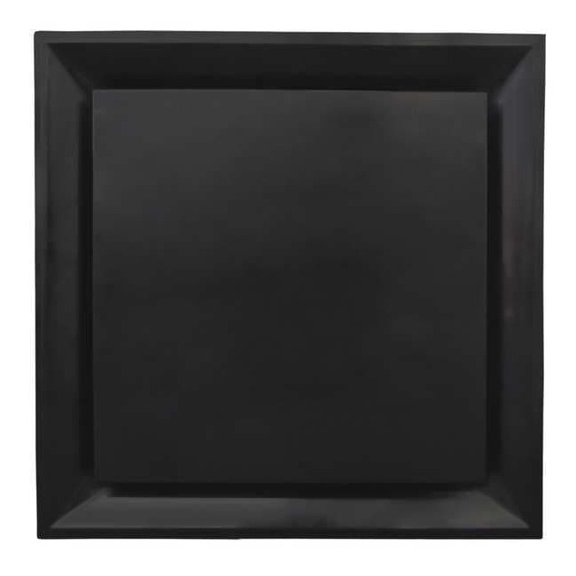 American Louver 10 in Square Square Plaque Diffuser, Black STR-PQ-10BK
