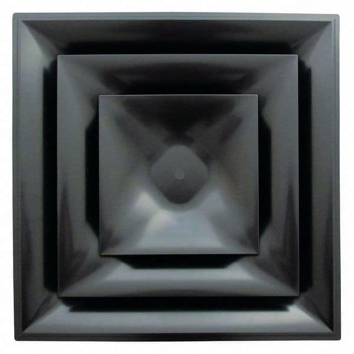Black Plastic 6" Square Ceiling Diffuser