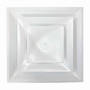 8 in Square Step-Down Diffuser, White STR-C-8W-FR