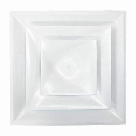 8 in Square 3 Cone Diffuser, White STR-C-8W