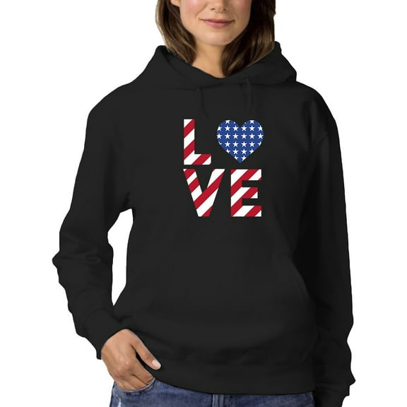 American Love Hoodie Women -GoatDeals Designs, Female x-Large