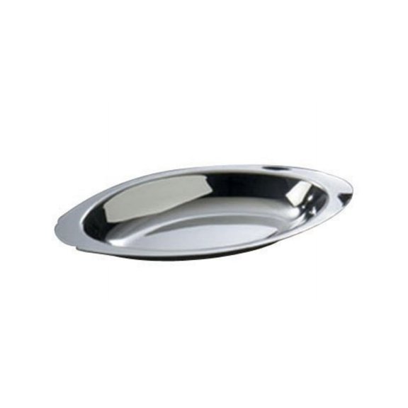 American METALCRAFT, Inc. AO080 8 oz Oval Stainless Au Gratin Dish, 8-Ounce, Silver